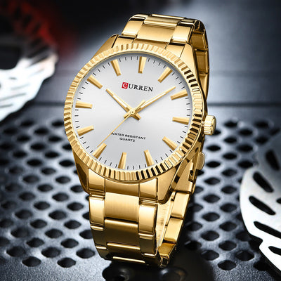 Reloj Empresarial Impermeable para Hombre con Correa de Pasador