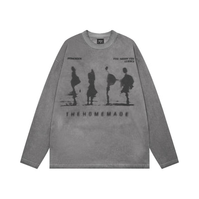 Playera de Manga Larga Estampada Estilo Urbano Americano - Image 14
