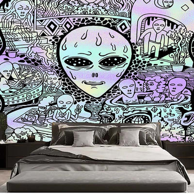 Tapiz Decorativo con Estampado Alien - Tela de Fondo para Pared - Image 37