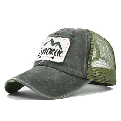 Gorra de Béisbol Vintage con Bordado Desteñido y Visera Curva de Malla - Image 5