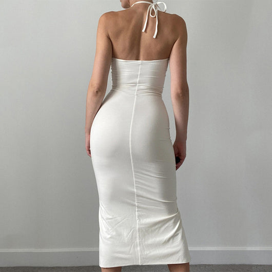 Vestido Ajustable con Detalle de Bolsa Fruncida y Cordones - Image 6