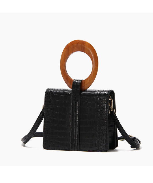 Bolso de Mano con Asa de Madera - Image 7