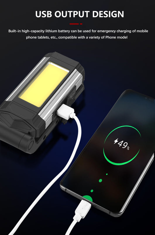 Lámpara LED de Trabajo con Carga USB para Reparación Automotriz - Image 4