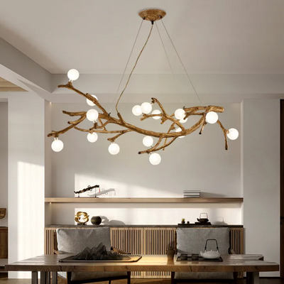 Lámpara Decorativa Rama Árbol Zen Estilo Wabi-sabi para Restaurantes