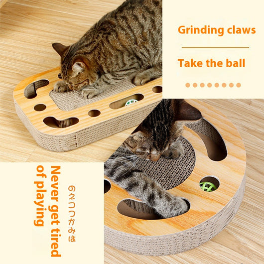 Tabla Rascadora Redonda con Bola Giratoria para Gatos - Image 4