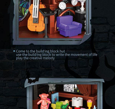Casa Negra Miércoles Negro - Juego de Construcción Modular con Bloques y Almacenamiento - Image 15