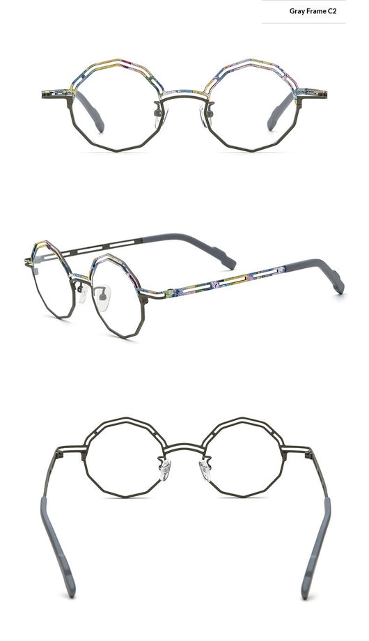 Armazón de Gafas Multimaterial Ultraligero en Titanio Puro para Miopía - Image 21