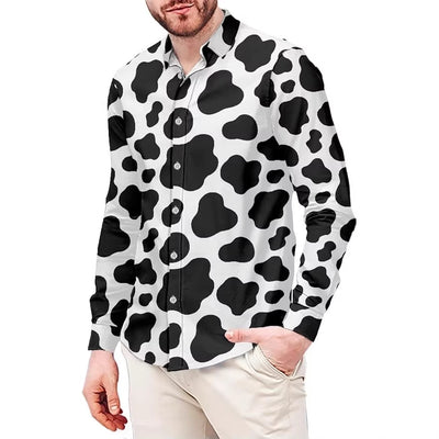 Camisa Manga Larga Estampado Leopardo para Hombre