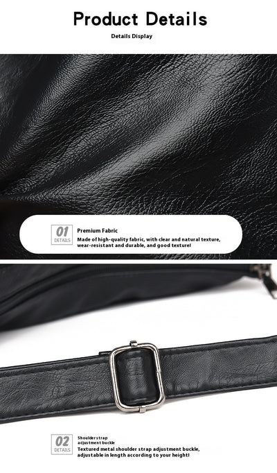 Bolso Bandolera de Cuero Genuino Lavado - Diseño Minimalista Versátil - Image 28