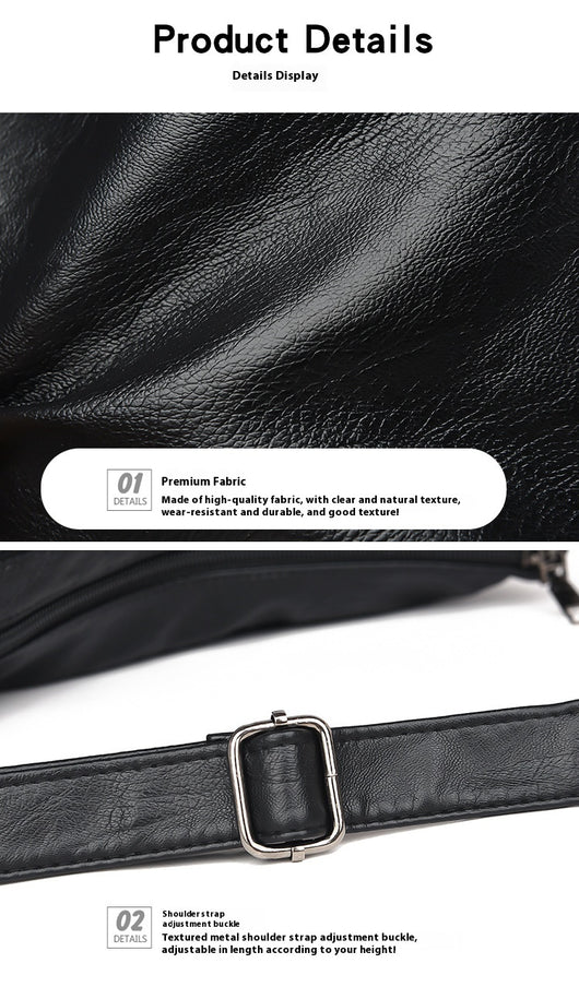 Bolso Bandolera de Cuero Genuino Lavado - Diseño Minimalista Versátil - Image 28