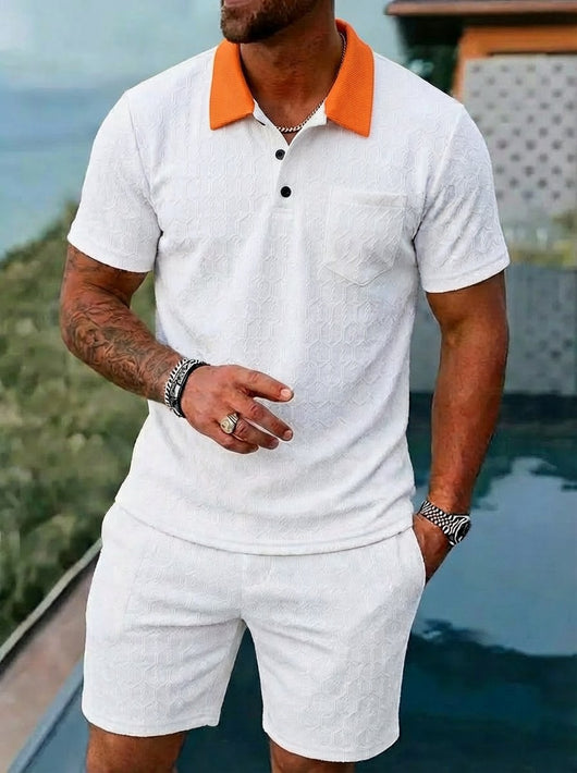 Conjunto de Playera y Shorts Deportivos Transpirables con Bloques de Color - Image 14