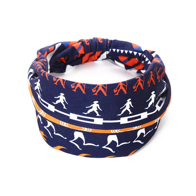 Banda Elástica Estampado Africano para Cabello - Diadema Deportiva Ancha Mujer Yoga - Image 12