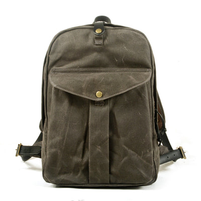 Mochila de Lona Retro con Gran Capacidad para Aventuras al Aire Libre - Image 10