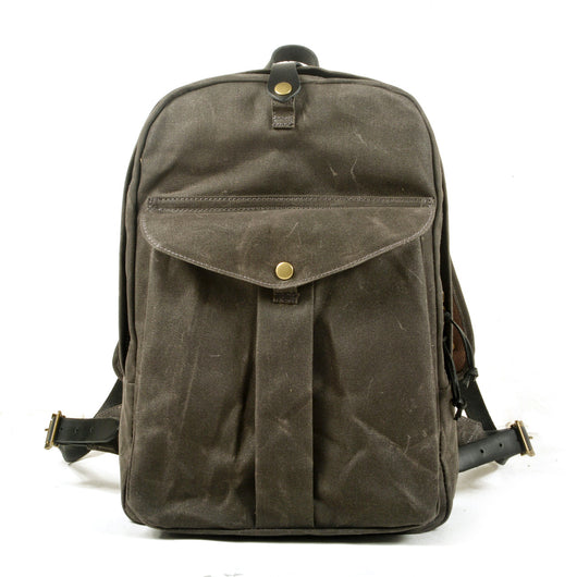 Mochila de Lona Retro con Gran Capacidad para Aventuras al Aire Libre - Image 10