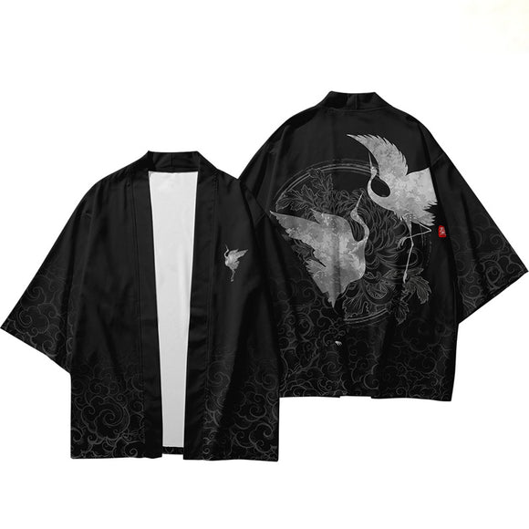 Kimono de Protección Solar Estilo Tradicional - Cardigan de Tres Cuartos