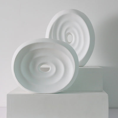 Jarrón Decorativo de Cerámica Blanco y Negro Mate - Adornos Roscados para el Hogar - Image 16
