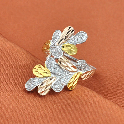 Anillo de Hoja Plata Esterlina y Oro para Dedo Índice - Image 7