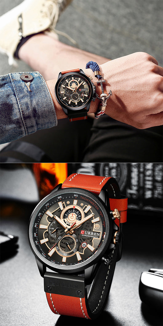 Reloj Multifuncional con Calendario y Correa Resistente al Agua para Hombre - Image 20