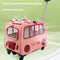 Carrito Transportín para Mascotas Plegable - Capacidad para Dos Gatos