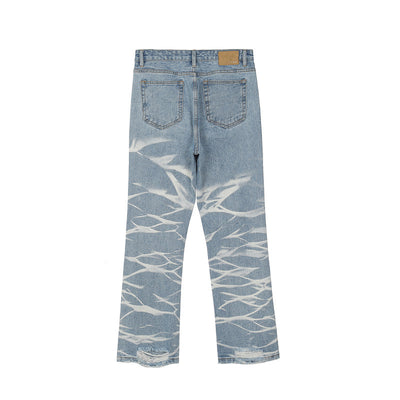 Jeans Rotos Hip Hop con Detalles Relámpago y Efecto Arrugado - Image 7