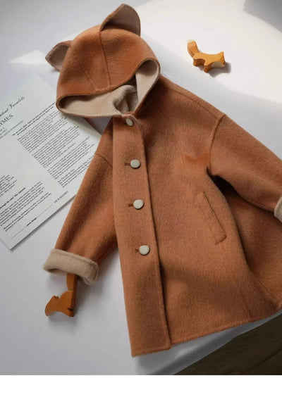 Abrigo de Lana Infantil Zorro Adorable - Largo Grueso y Cálido - Image 31