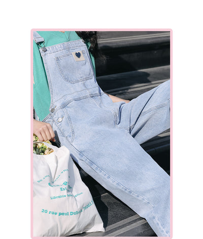 Pantalón Denim Slim Cintura Alta con Tirantes de Diseño - Image 19