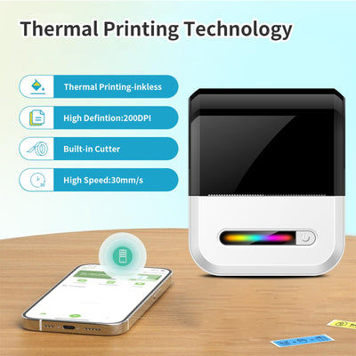Impresora Térmica Portátil Bluetooth Adhesiva - Etiquetadora Compacta Inalámbrica - Image 2