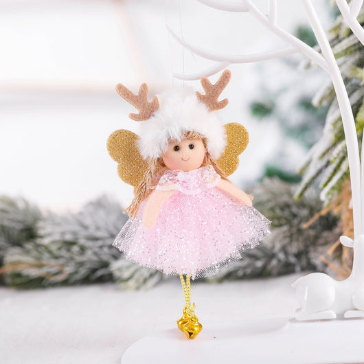 Adorno Navideño Ángel con Alas de Lentejuelas y Astas - Image 12