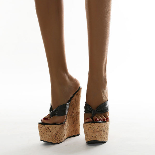 Sandalias Tipo Flip Flop con Tacón Alto de 16 cm para Mujer