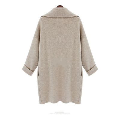 Chaqueta Tejida con Cuello de Solapa - Largo Medio para Mujer - Image 13