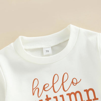 Conjunto Base de Suéter Estampado Alfabeto para Niña - Image 3
