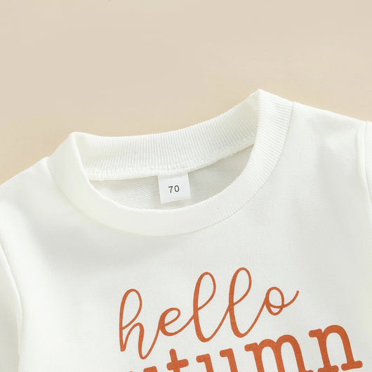 Conjunto Base de Suéter Estampado Alfabeto para Niña - Image 3