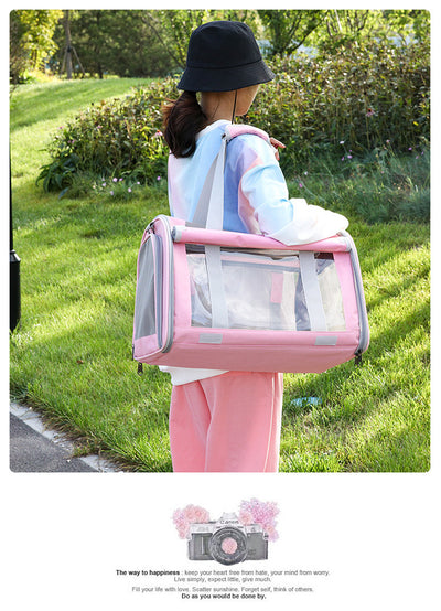 Mochila Transportadora Transparente para Mascotas - Plegable y Respirable - Image 16