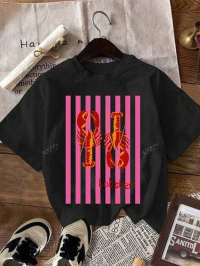 Camiseta Casual Cuello Redondo Estampa Langosta - Image 2