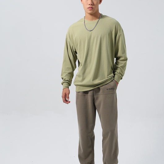 Sudadera Deportiva Jacquard con Rayas, Corte Relajado y Hombros Caídos - Image 4