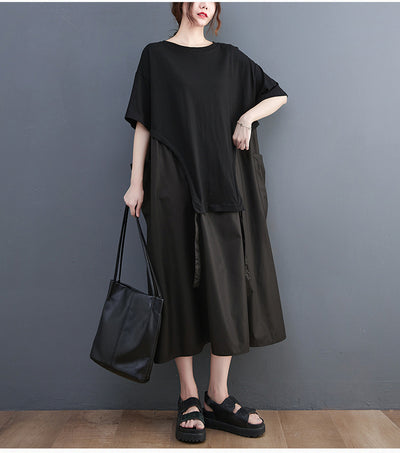 Vestido Camiseta Holgada con Cuello Redondo y Bolsillo Grande - Image 13