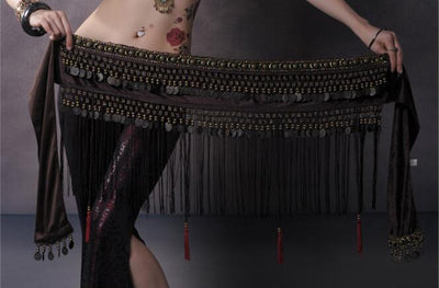 Cinturón de Danza del Vientre con Borlas y Cadena Étnica - Image 11