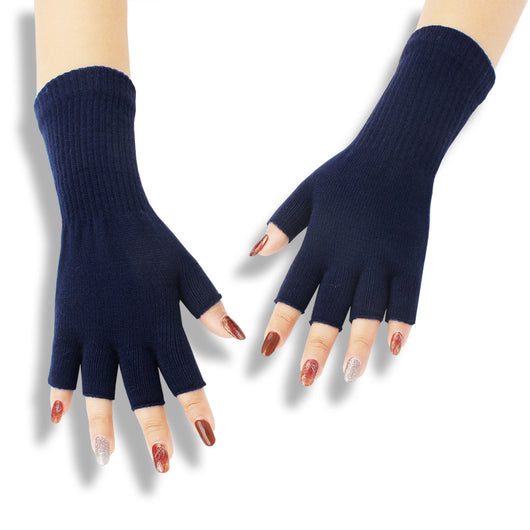 Guantes Térmicos Acrilicos Ribeteados con Dedos Abiertos - Image 2