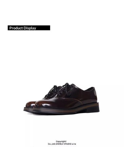 Zapatos de Cuero Bicolor con Suela Gruesa para Hombre - Casual y Profesional - Image 10