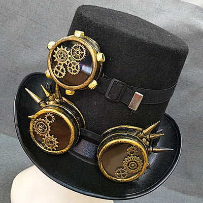 Sombrero Vintage Steampunk con Gafas Integradas para Caballero - Image 4