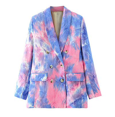 Saco Cruzado Tie-Dye en Poliéster - Diseño Moderno y Versátil - Image 10