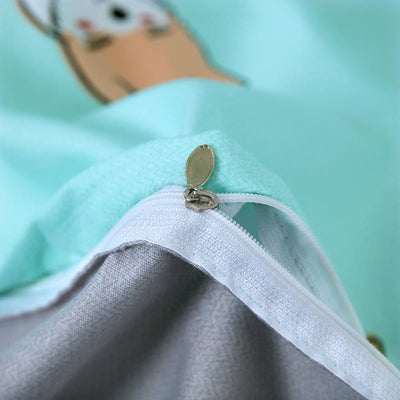 Juego de Cama de Cuatro Piezas Cashmira Vegetal Cepillada con Diseño Cartoon - Image 14