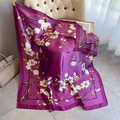 Pañuelo de Seda Estampado Exótico Multiusos - Image 36