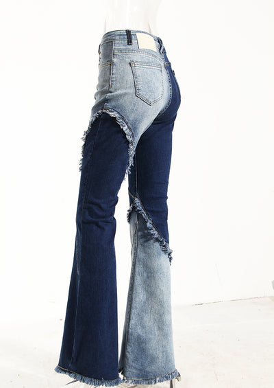 Jeans Geométricos de Cintura Alta con Efecto Reductor - Image 3