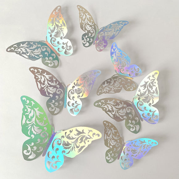 Pegatinas Decorativas de Mariposas 3D con Efecto Hueco