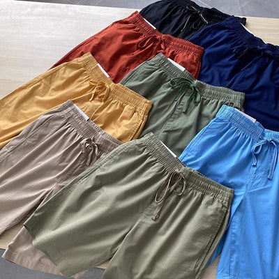 Pantalones Cortos Casuales de Algodón Puro con Cintura Elástica para Hombre - Image 19