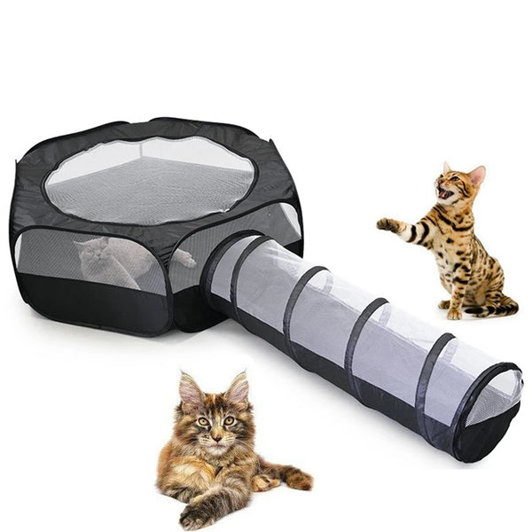 Túnel Gato Plegable Cómodo - Juguete Desmontable Multifunción sin Ocupar Espacio