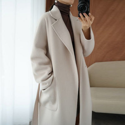 Blazer Clásico Cuello Reforzado Corte Holgado Estilo Hepburn - Image 18
