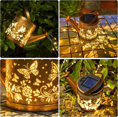 Lámpara Solar Decorativa con Diseño de Tetera para Jardín y Patio - Image 8