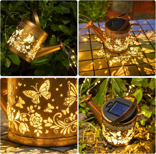 Lámpara Solar Decorativa con Diseño de Tetera para Jardín y Patio - Image 8